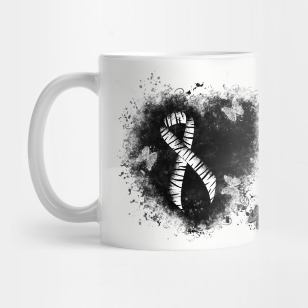 Zebra Ribbon Grunge Heart by HolidayBug